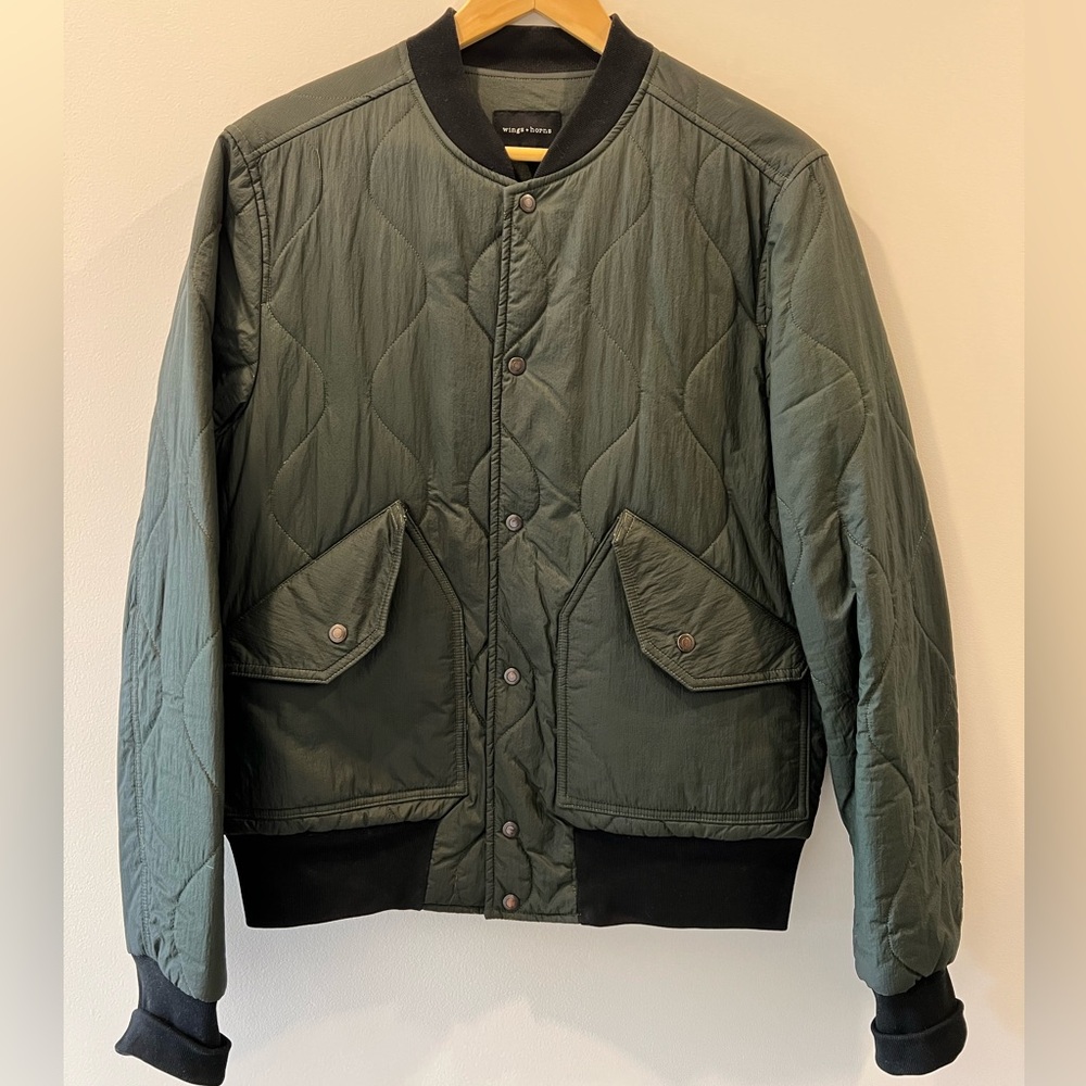Wings + Horns quilt jacket M